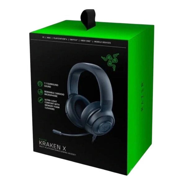 Razer Kraken X Multi-Platform Wired Gaming Headset 7.1 Surround Sound Black New - Picture 14 of 14
